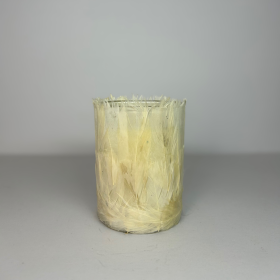 Large White Feather Candle